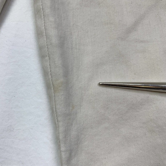 Mother The Looker Ankle Zip Embroidered Barefoot Princess Ivory Jeans 24 Pant - Picture 5 of 16